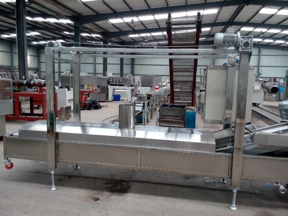 Screw Shell Chips Extruding Frying Process Line for Snack Pellets/Single-Screw Snack Food Equipment