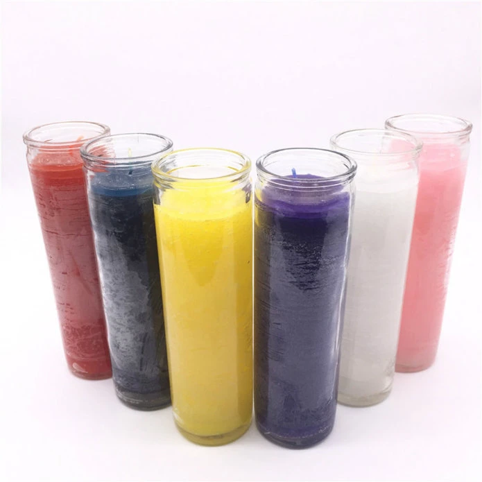 7 Day Lighting Church Glass Jar Candles Religious