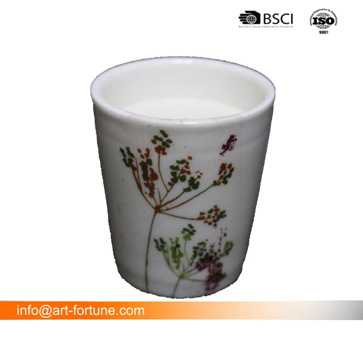 Scented Aroma Ceramic Votive Candle with Decal Paper for Home Deco