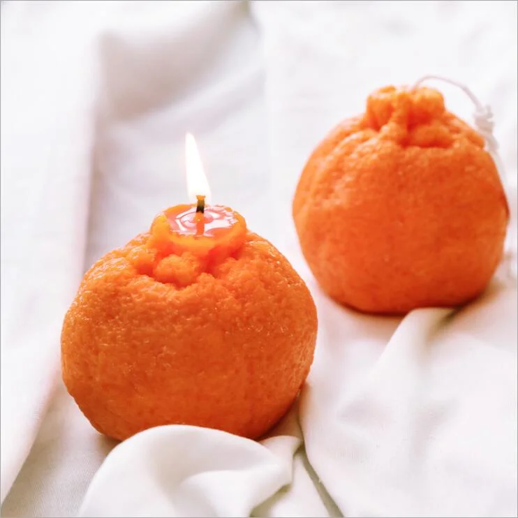 Lemon Shape Handmade Cute Scented Candles for Birthday Part for Holidays