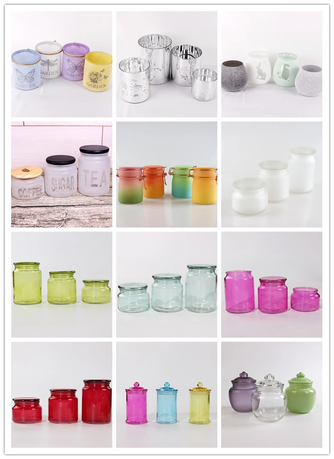 Wholesale Glass Candle Container 700ml Glass Candle Vessel Candle Jar with Lid