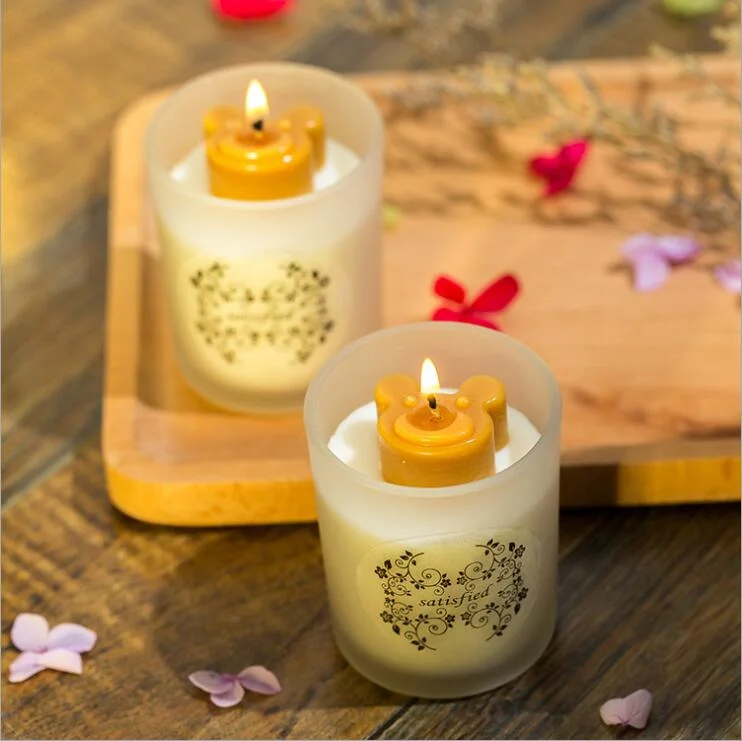 Aromatic Soy Wax Scented Candle with Glass Jar for Wedding Ceremonies