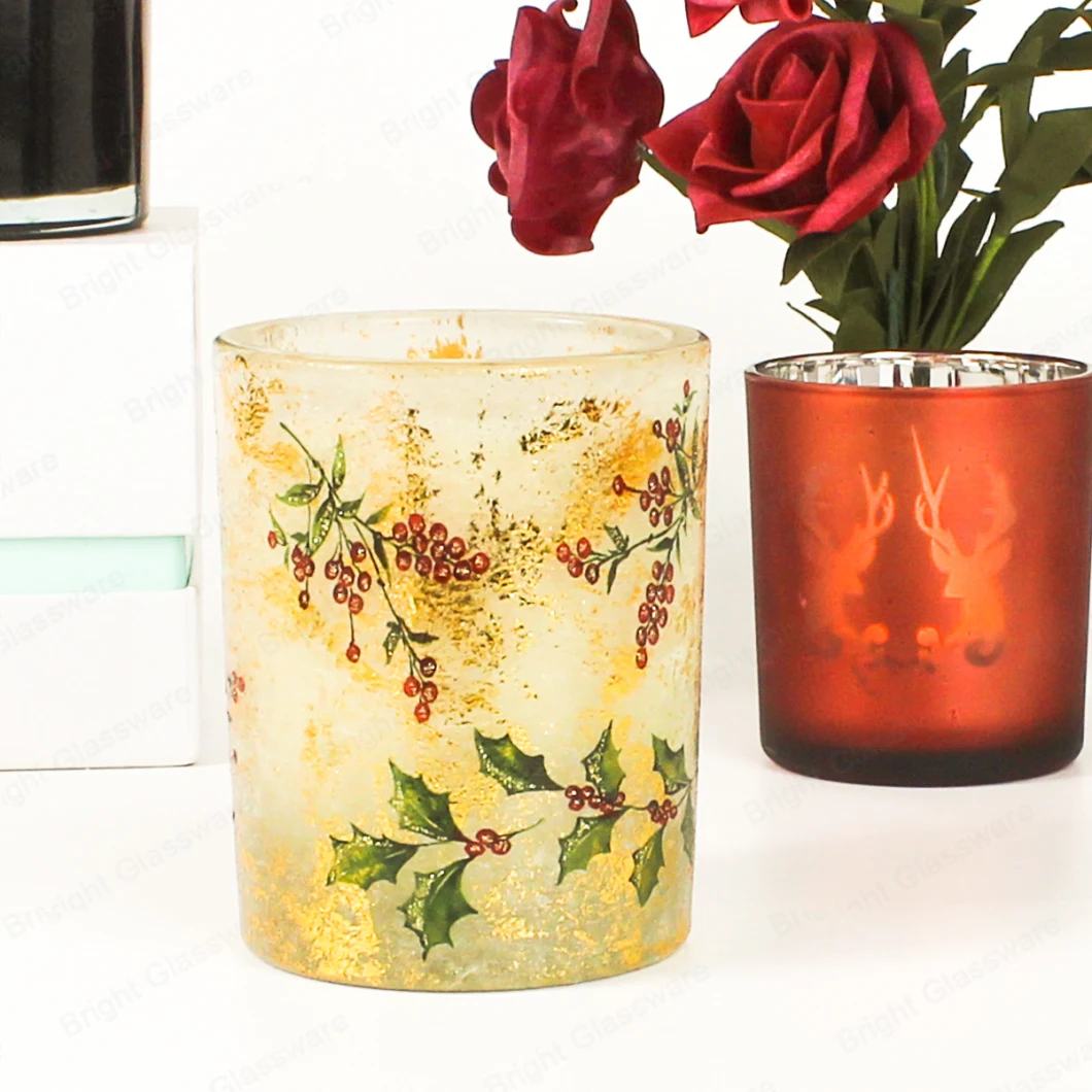 New Design 10oz Dry Flower Soy Scented Candle Glass Candle Holder