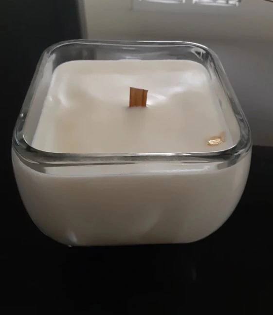 Wholesale Aroma Frosted Glass Candle Jar with Wood Lid Stable Candle Wood Wicks for Aroma