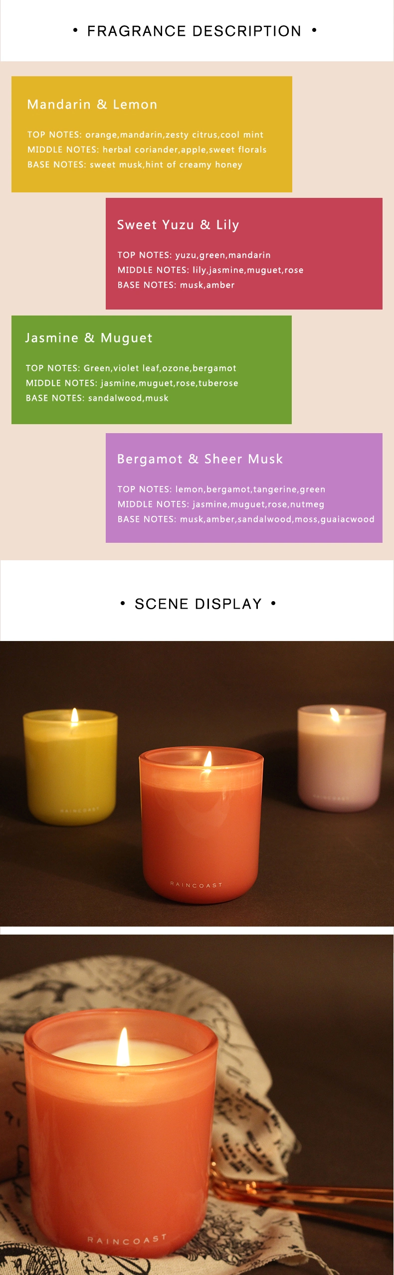 Large-Capacity Scented Candle Vegetable Wax Wedding Decoration Customized Logo