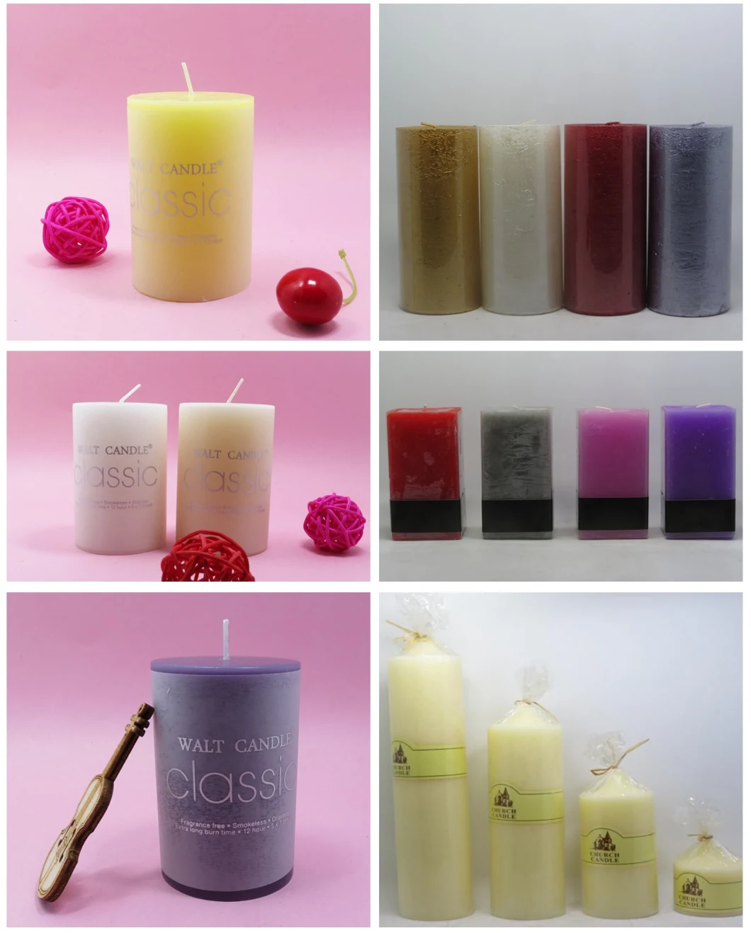 Private Label Scented Candles Pillar Candle