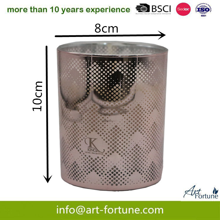 8*10cm Glass Scented Candle in Spray Color for Home Decor