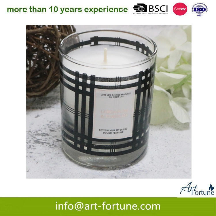 Soy Wax Glass Scented Candle for Home Decor