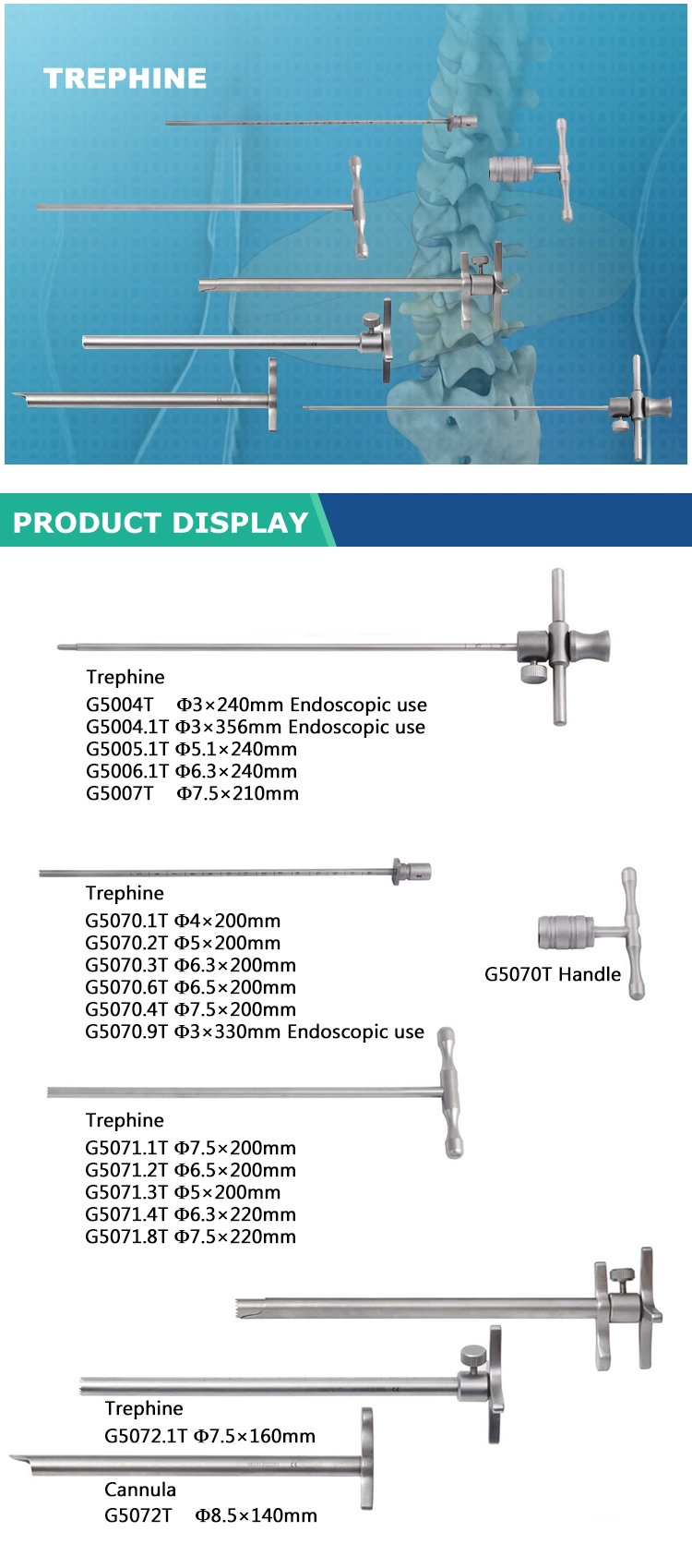Spine Surgery Endoscopy Trephine/Trephine of Transforarminal Endoscopic System