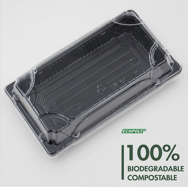 100% Compostable PLA Tray Disposable Sushi Tray