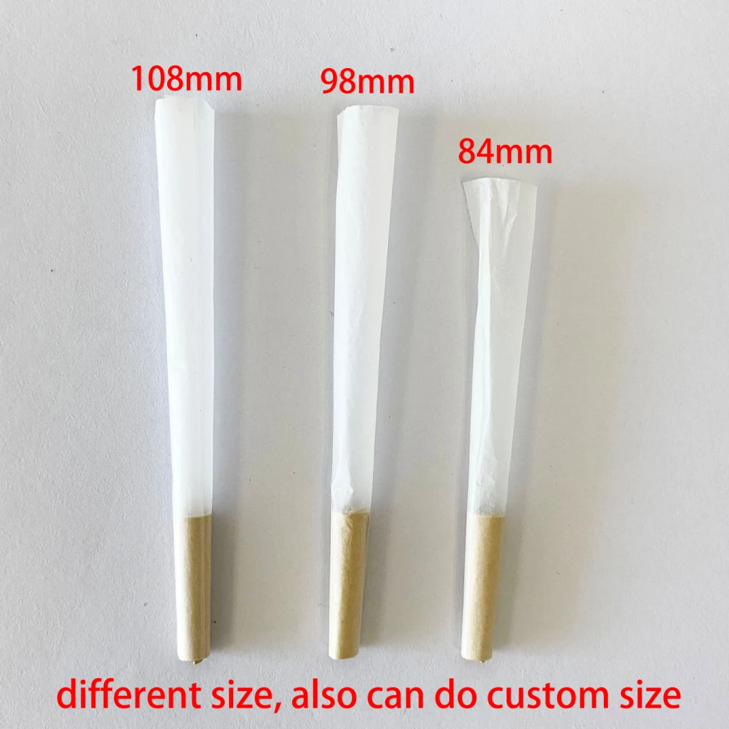 Hotvsale Pre-Rolled Cone with Filter Tips Custom Logo Cone Smoking Rolling Paper with Filter Tips