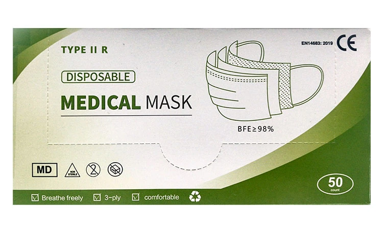 Colour Disposable Face Mask Bfe >95% 3ply Medical Non Woven Face Mask