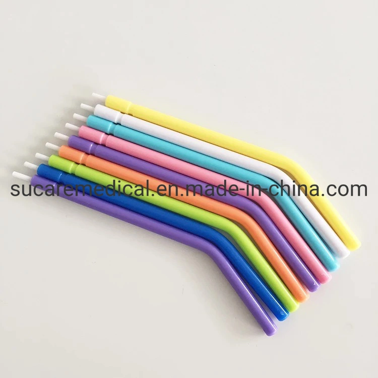 Disposable 3 Way Dental Air Water Syringe Curved Tips