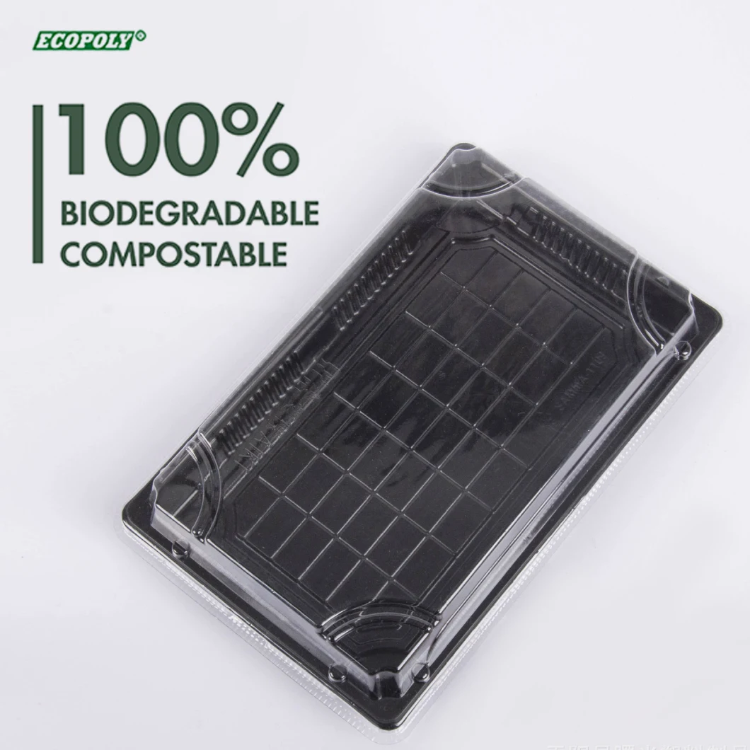 100% Compostable PLA Tray Disposable Sushi Tray