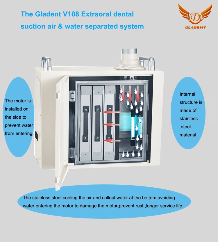 Ce & FDA Approved Extraoral Aerosol Dental Suction System Machine