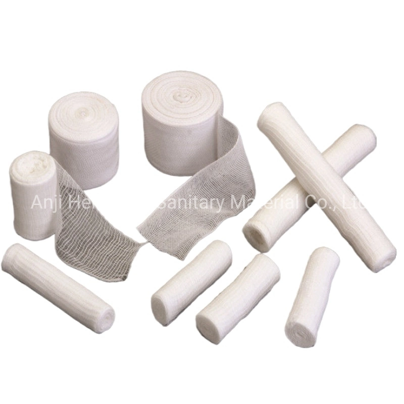 Gauze Bandage with CE FDA Certificates Side Woven Gauze Bandage 100% Cotton OEM Medical Gauze Bandage