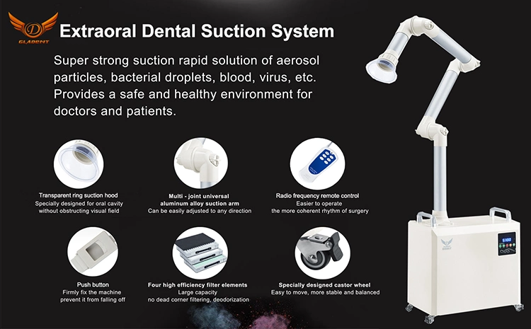 Ce & FDA Approved Extraoral Aerosol Dental Suction System Machine