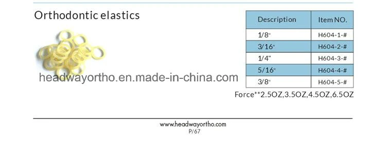 2019 Hot Sale Dental Orthodontic Bracket, Orthodontic Product Elastics