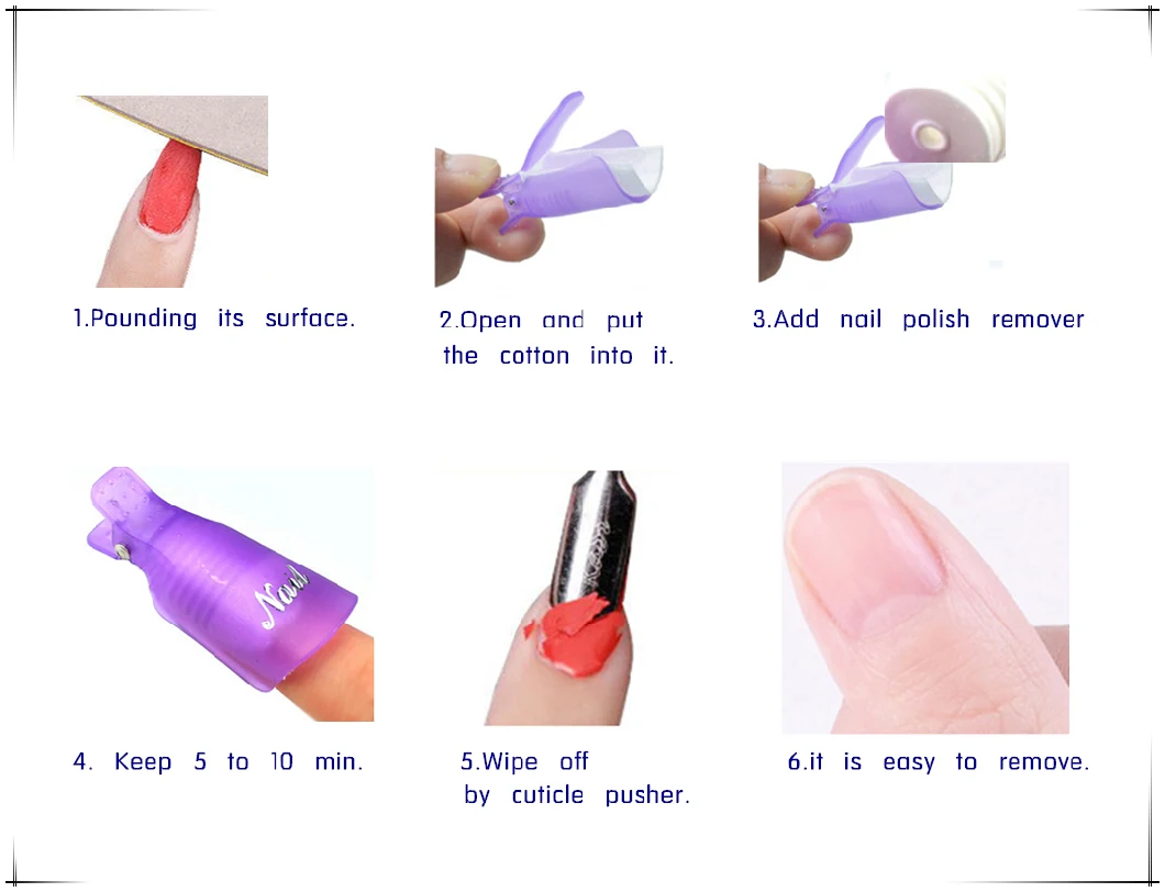 Nail Polish Remover Wraps Gel Polish Wipe Cotton Roll