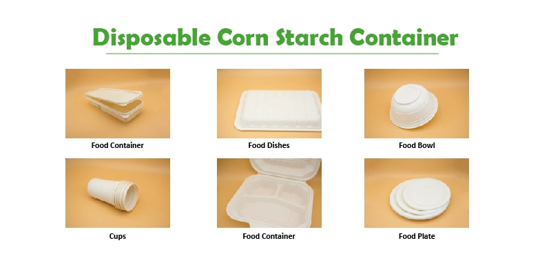 Biodegradable Corn Starch Food Tray Disposable Packing Tray