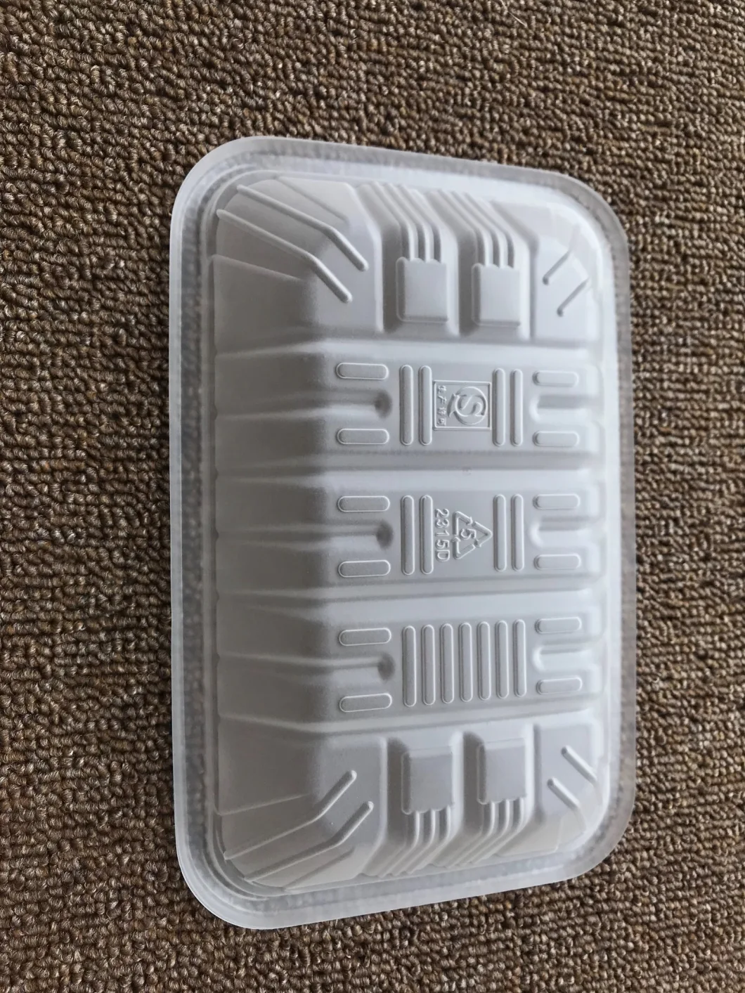 Clear White Plastic Blister Food Packaging Tray Disposable Frozen Food Meal Tray