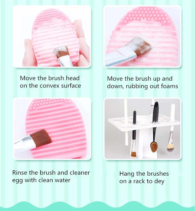 Hot Selling Brush Cleaning Tools Silicone Makeup Brush Cleaner Personalized Brush Egg