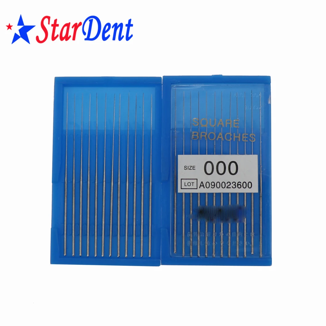 Stainless Steel Square Broaches Smooth Endodontic Needle Dental Instruments