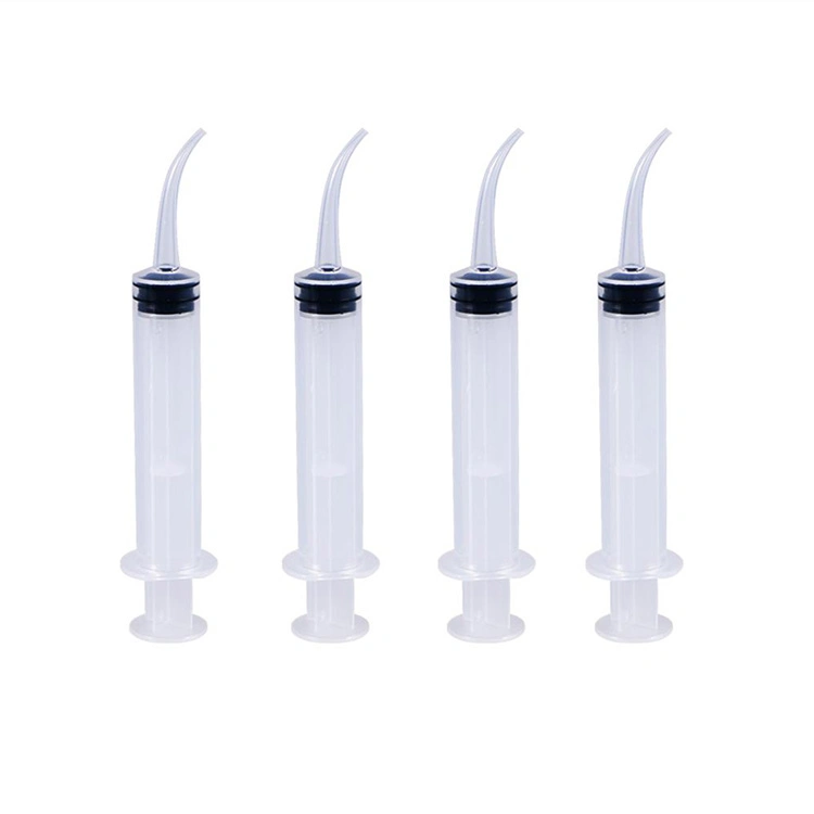 Dental Disposable Curved Tips Syringe with 12ml Calibration