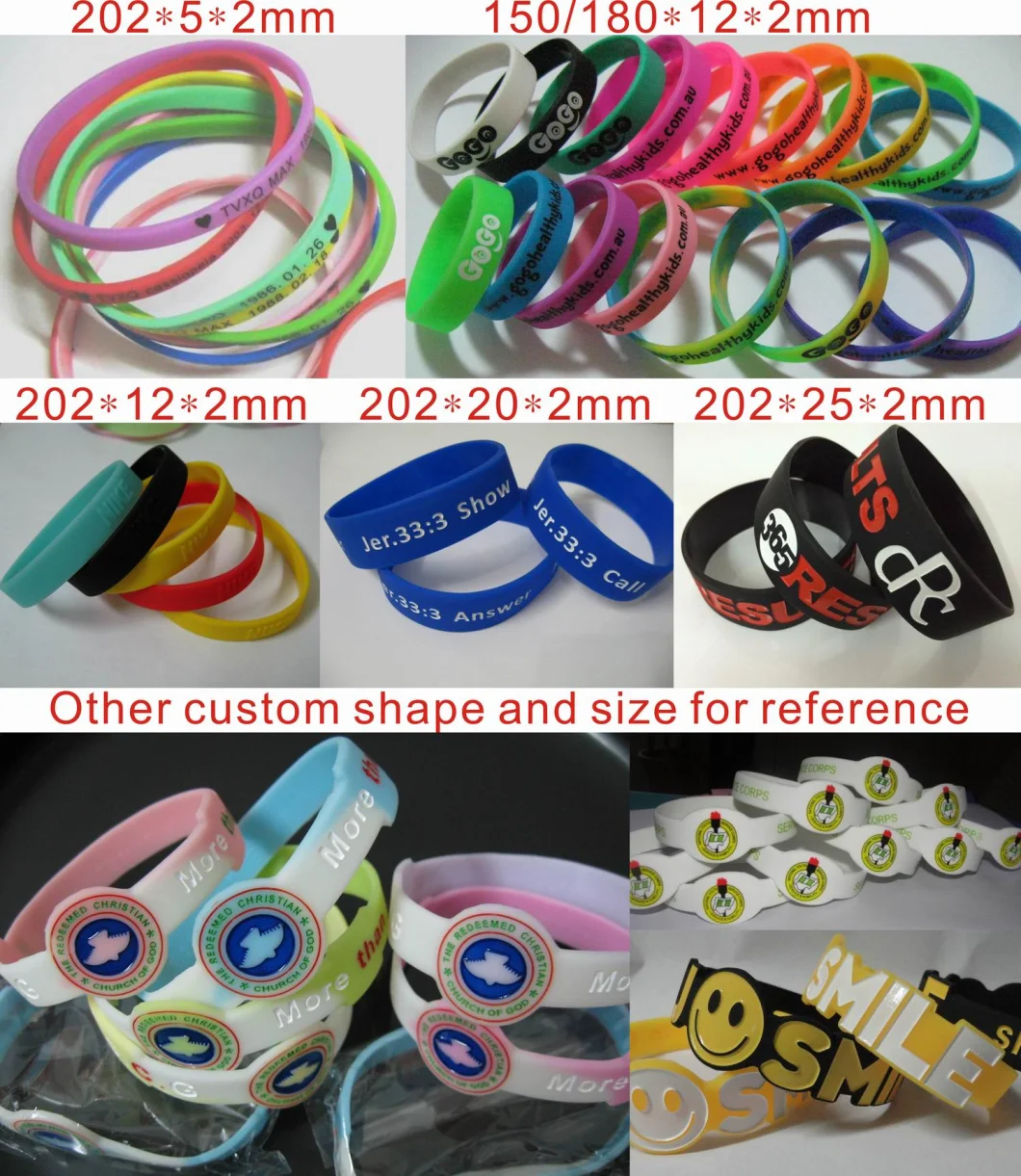 Cheaper Elastic Rubber Band Hot Selling Custom Silicone Bracelet Festival Wristband