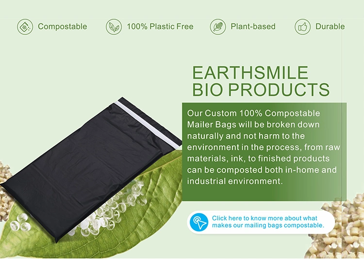 Wholesale Biodegradable Degradable Plastic Express Courier Poly Mailers Shipping Envelopes Custom Printing Black Mailing Bags