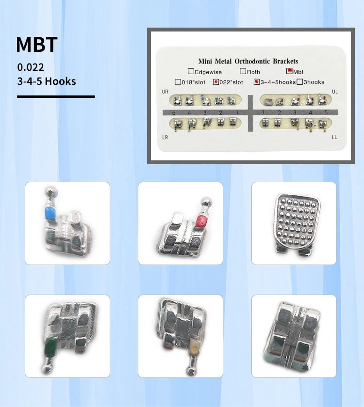 Dental Braces Set Mbt Mini Metal Roth Standard 018 022 Orthodontic Bracket Kit