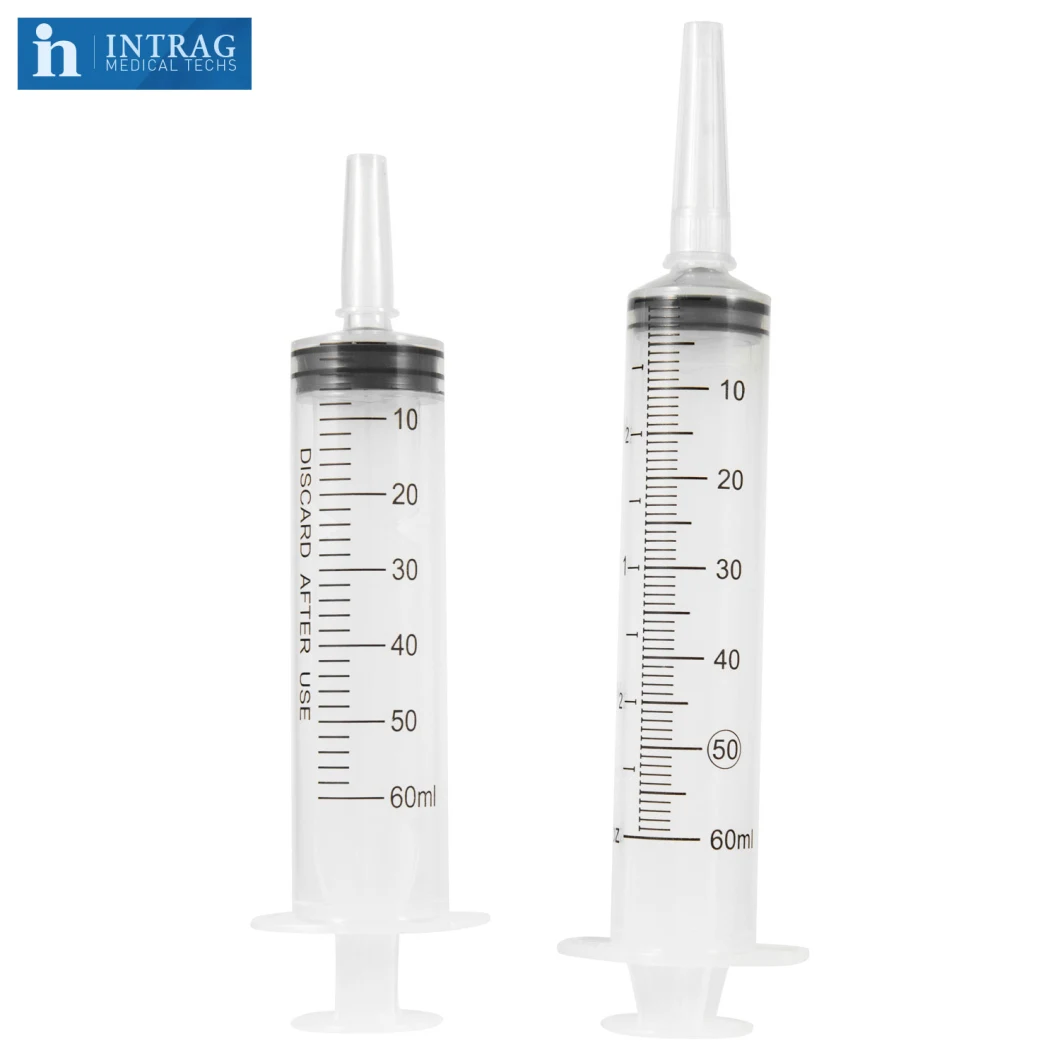 Disposable Syringe with Catheter Tips 50, 60ml, 100ml, 150ml, 200ml, 250ml