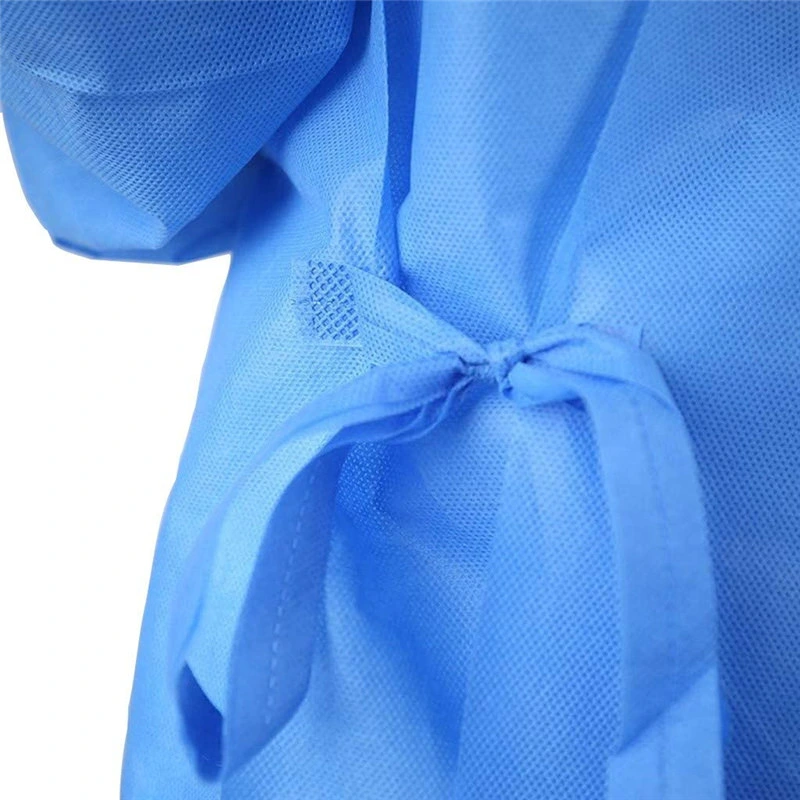 Disposable Level2/Level 3 Ioslation Gowns with Knit Cuff Protective Surgical SMS Isolation Gowns