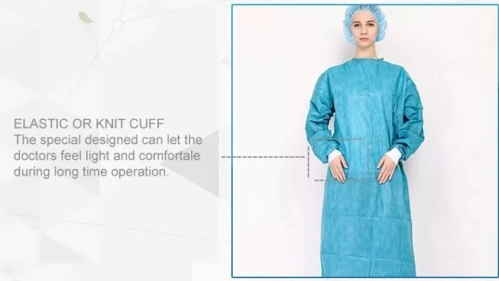 Disposable SMS Gowns Isolation Gowns for Surgical Purpose