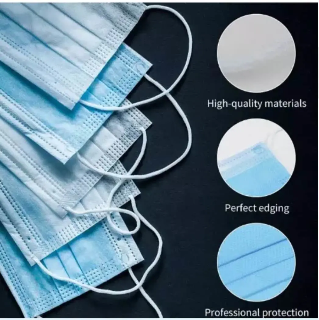 Disposable 3 Ply Non Woven Face Mask Mask