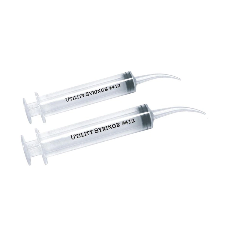 Dental Disposable Curved Tips Syringe with 12ml Calibration