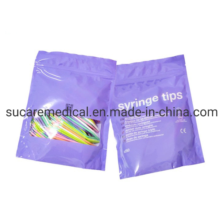 Disposable 3 Way Dental Air Water Syringe Curved Tips