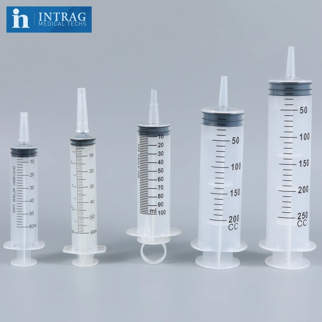 Disposable Syringe with Catheter Tips 50, 60ml, 100ml, 150ml, 200ml, 250ml