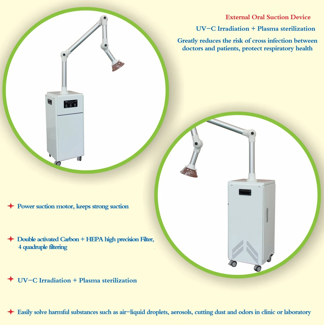 UV-C Irradiation Plasma Sterilization External Extraoral Dental External Oral Aerosol Suction