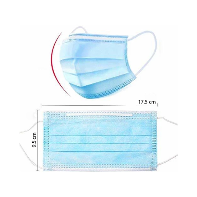 Colour Disposable Face Mask Bfe >95% 3ply Medical Non Woven Face Mask