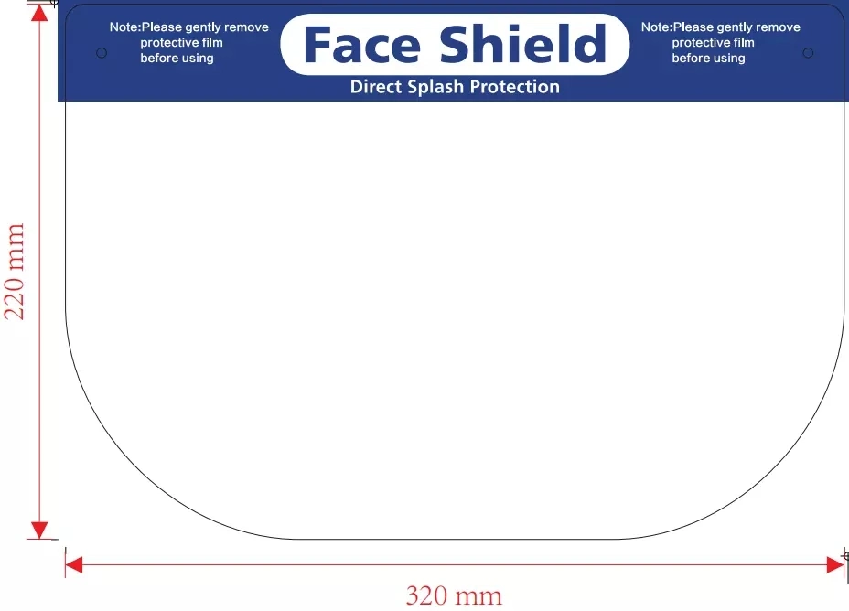 Protective Face Shield Face Shield Anti-Fog Reusable with Adjustable Elastic Band