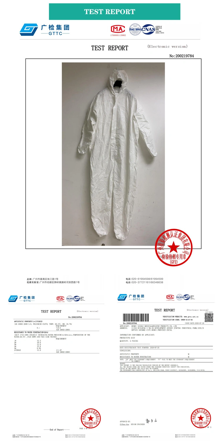 Dental Disposable Non Woven SMS Isolation Gowns for Dental Use