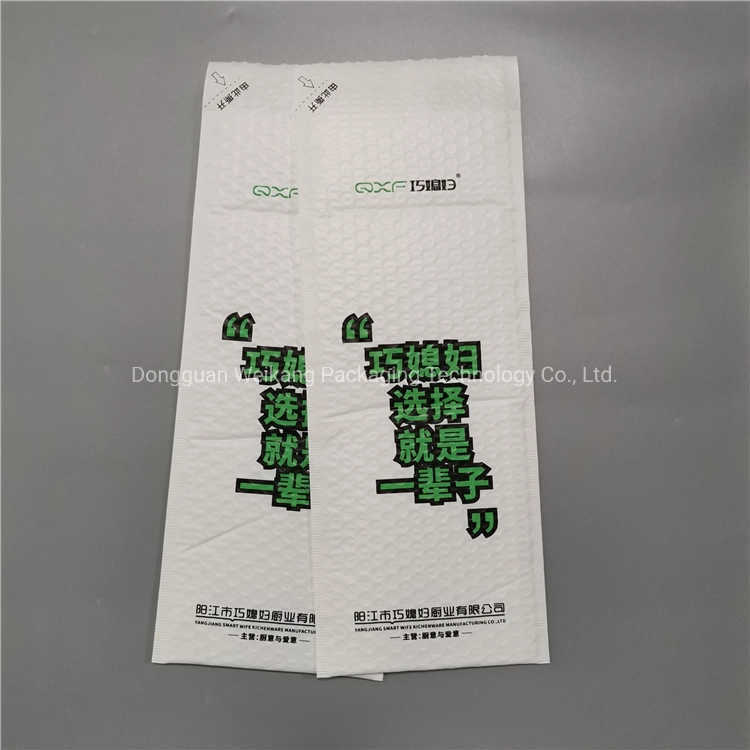 Custom Black Logo Padded Poly Bubble Mailer Long Plastic Envelopes Plastic Packaging Bag for Transport