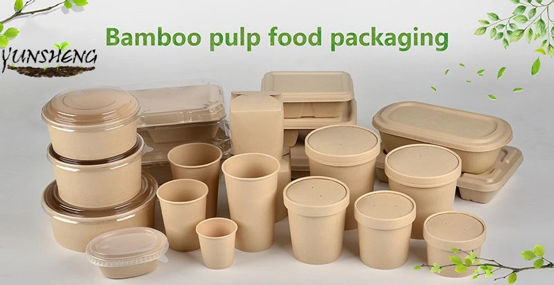 Compostable Disposable Kraft & Bamboo Paper Trays/Rectangle Trays/Round Trays for Party with Several Compartments