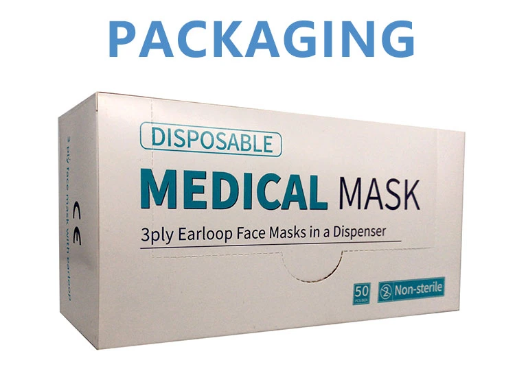 Colour Disposable Face Mask Bfe >95% 3ply Medical Non Woven Face Mask