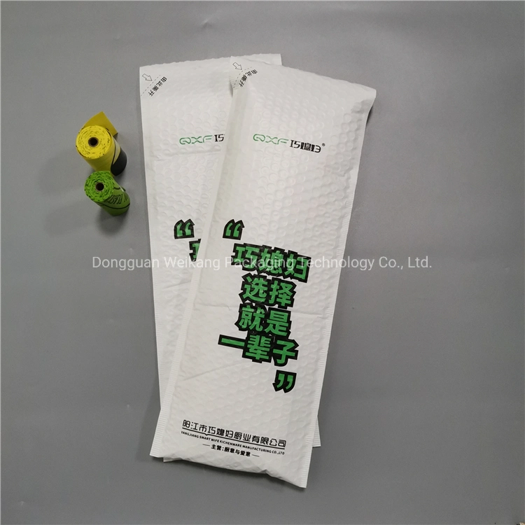 Custom Black Logo Padded Poly Bubble Mailer Long Plastic Envelopes Plastic Packaging Bag for Transport