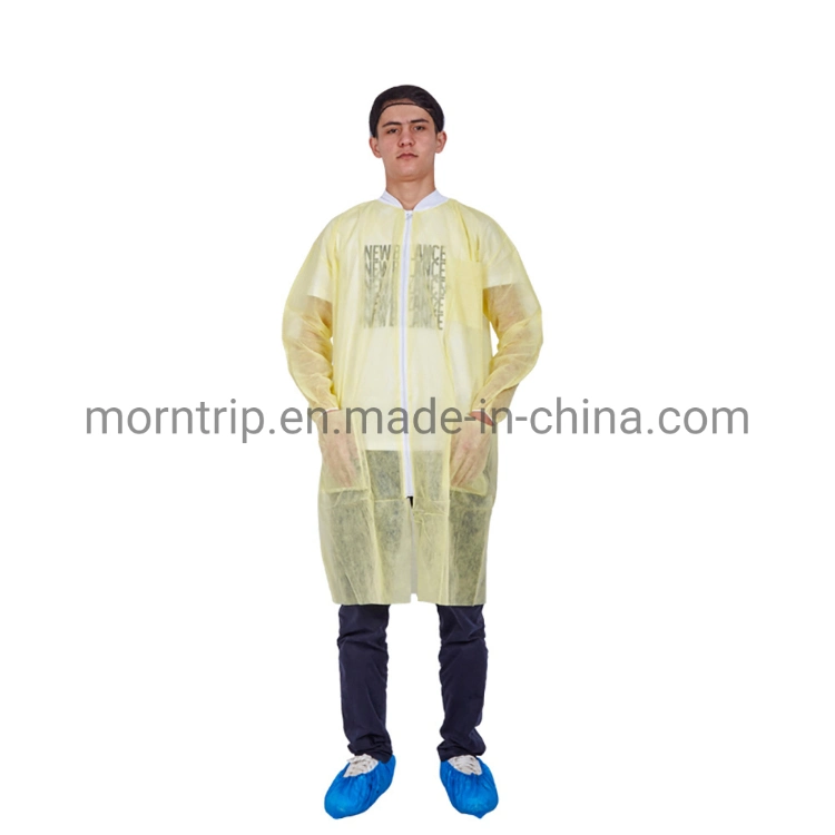 Cheap Dental Hospital Long Sleeve Protective Disposable Non Woven Lab Coat