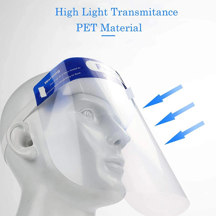 Protective Face Shield Face Shield Anti-Fog Reusable with Adjustable Elastic Band