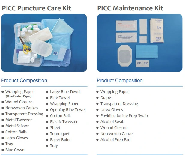 Medical Disposable Products Manufacturer Picc Pounture Care Kit