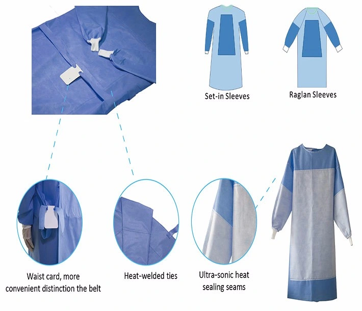 Waterproof Style Disposable Sterile Medical Surgical Dental Gowns